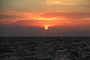 sunset over the sea