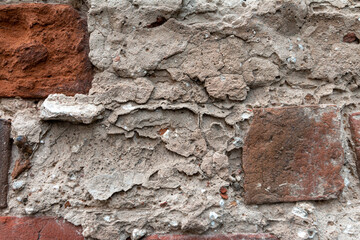 old brick and concrete textured wall  
