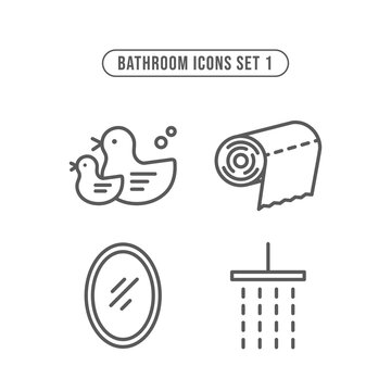 Bathroom Icons Set 1