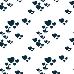 tiny little hearts vector seamless pattern outline decorative