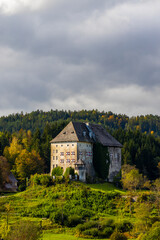 Fototapeta na wymiar Moosburg castle in Carinthia, Austria