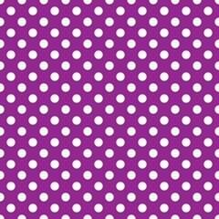 White and purple Polka Dot seamless pattern. Vector background.