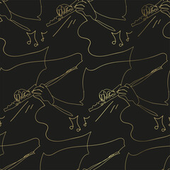 flute pipe sketch vector illustration isolated design element isolated