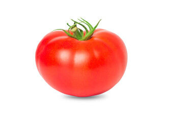 Big fresh red tomato isolated on white background.