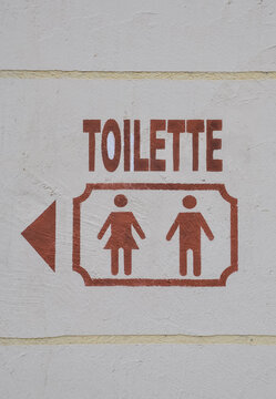 Toilette Sign On Wall