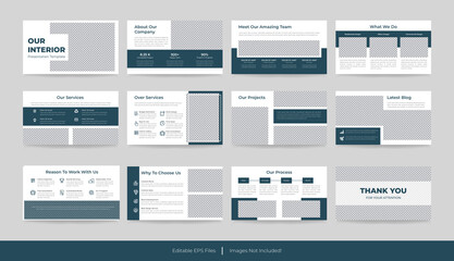 Modern interior PowerPoint Presentation Template design
