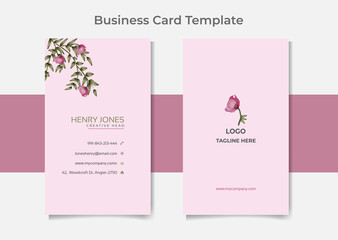 Simple Watercolor Modern Background, Simple, Clean, Vector, Ai, Business Card Template. Fully Customise.