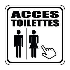 Logo accès toilettes.
