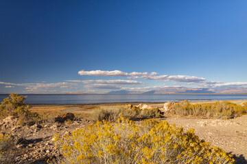 The Great Salt Lake, Antelope Island State Park, Salt Lake City, Utah, USA
