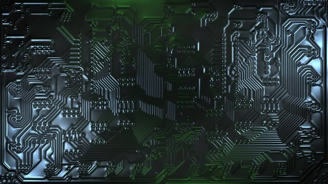Chip. Computer board background animation.