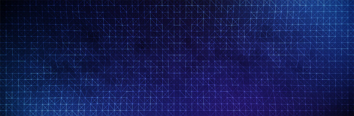 Fototapeta na wymiar Abstract Blue Background. Dark triangle pattern. Technology style. Science presentation backdrop. Vector illustration