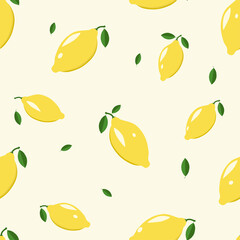 Lemons seamless pattern for printing