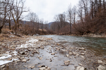The Wetlinka River flowing through the Sine Wiry Reserve, the Bieszczady Mountains