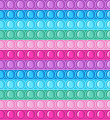 Pop it fidget seamless pattern antistress sensory toy in flat style.