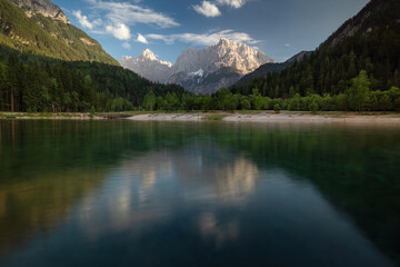 Obraz na płótnie Canvas Mountain lake Jasna in Kranjska gora Slovenia at summer