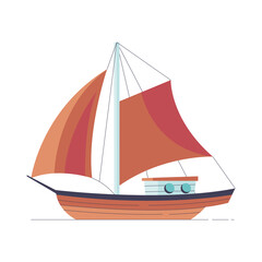 sailboat vehicle icon