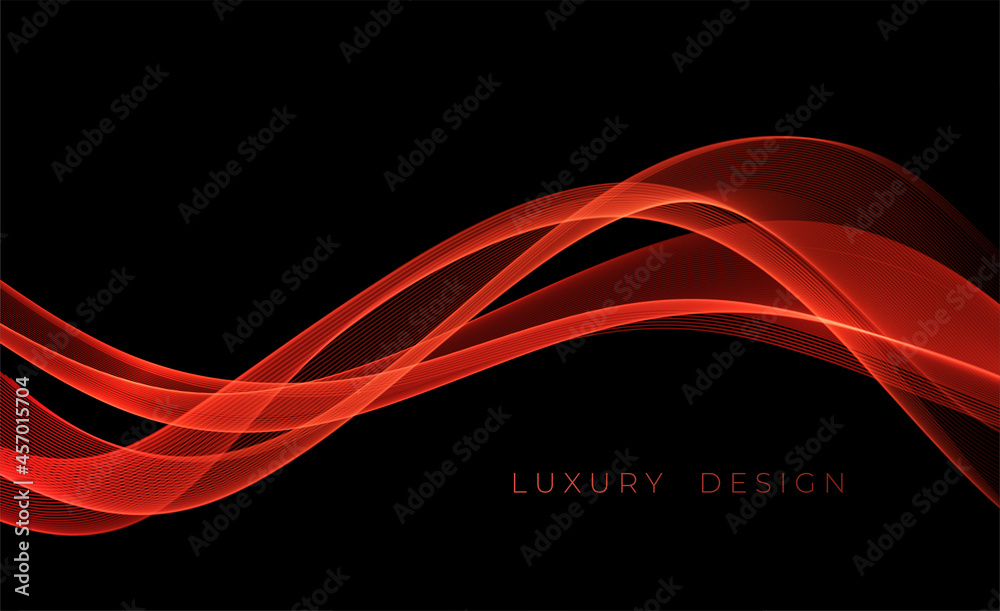 Poster Abstract red background with lighting effect. Futuristic design layout for presentations, posters, flyer, banner.