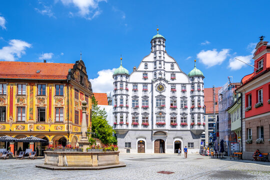 Rathaus und Marktplatz, Memmingen, Bayern, Deutschland 