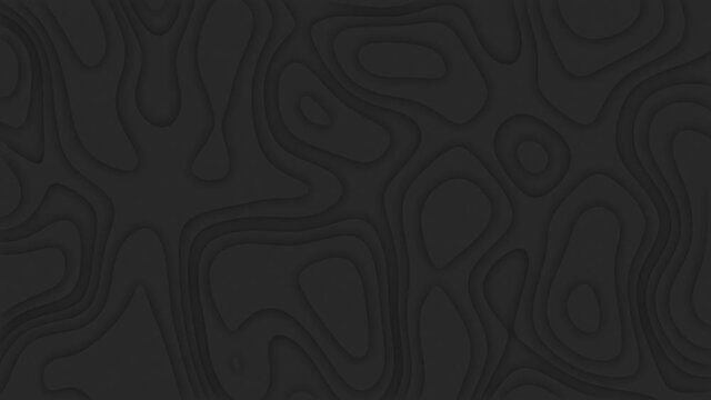 dark gray motion design modern flowing changing landscape with contour lines. Morphing abstract background for business, technical and trade fair presentation. 4K 3D render. 