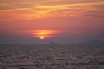 Obraz premium Tramonto a Marina Di Massa