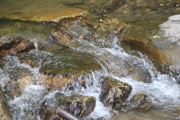 Rushing Water On Rocks
