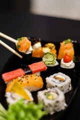 Japanese food hot fish sushi 