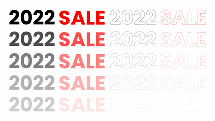 2022 Sale Typography with Red and Black Text