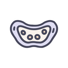 neck massager color vector doodle simple icon