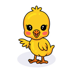 Cute little yellow chick cartoon