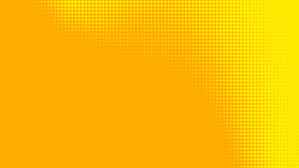 Dots halftone yellow orange color pattern gradient texture with technology digital background. Dots pop art comics with summer background.