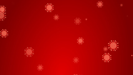 Coronavirus red pattern banner background. Abstract healthcare Illustrations concept COVID-19.