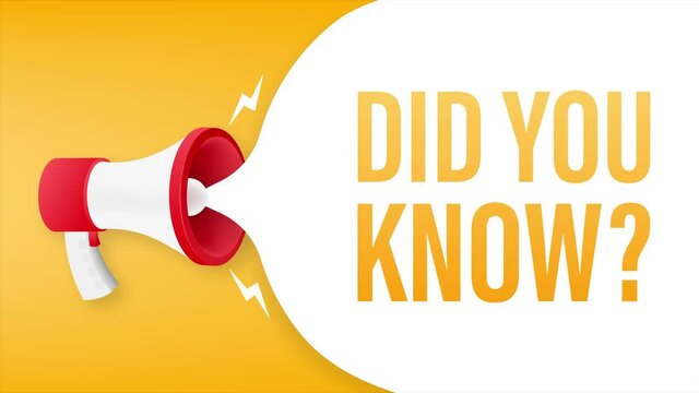 Did you know megaphone label. Motion graphics