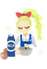 お菓子を作る女の子