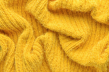 Texture of color fabric with folds as background