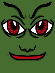 cute face monster cartoon background