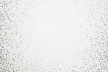 Silver glitter pattern washi paper texture background. Sparkly glittering silver frame on white washi paper.