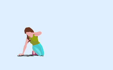 Sadness and despair concept illustration. Suicide prevention, teenage problems. Mental health issues. Concept art illustration with copy space	
