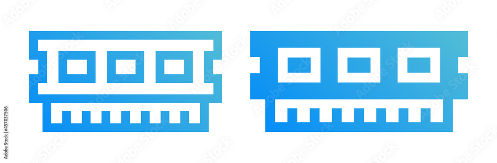 Poster Ram icon vector from computer hardware. Vector illustration