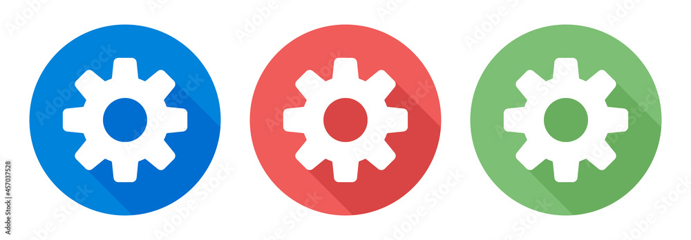 Poster setting icon. cogwheel symbol vector illustration.