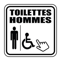 Logo toilettes hommes.