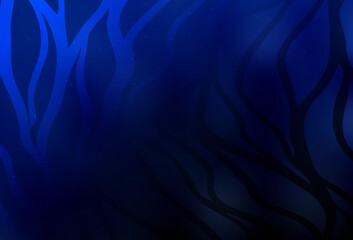 Dark BLUE vector pattern with wry lines.