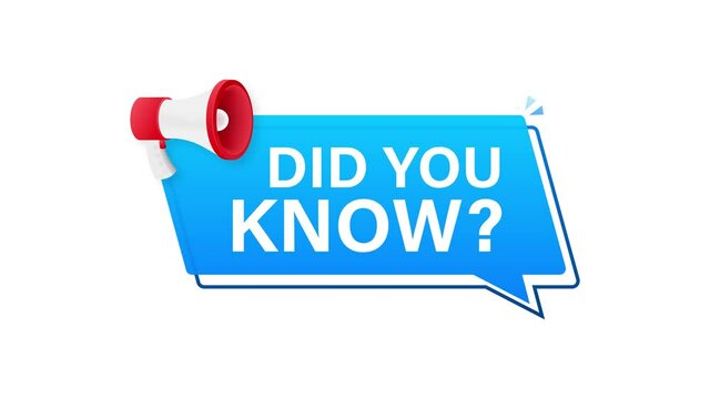 Did you know megaphone label. Motion graphics