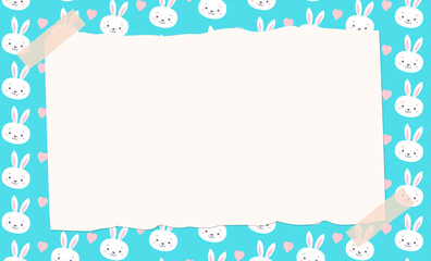 papel con fondo de patrón de conejos