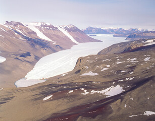 Taylor valley, Antarctica. One of the dry valleys, the dryest place on earth, it never rains.
