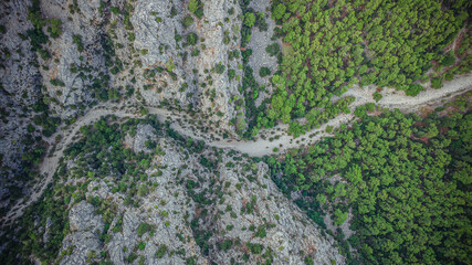 Fototapeta na wymiar mountain gorge in Turkey in the Kemer region