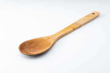 wooden spoon isolated on white background