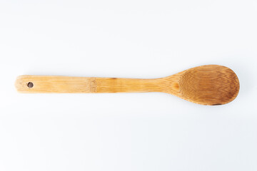 wooden spoon isolated on white background
