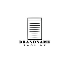 block notes logo cartoon icon template black isolated vector illustration