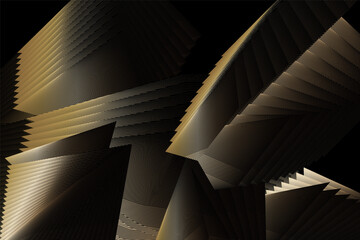 Gold metallic effect background, dynamic pattern, vector modern design texture.