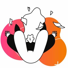 illustration of a happy man or woman 